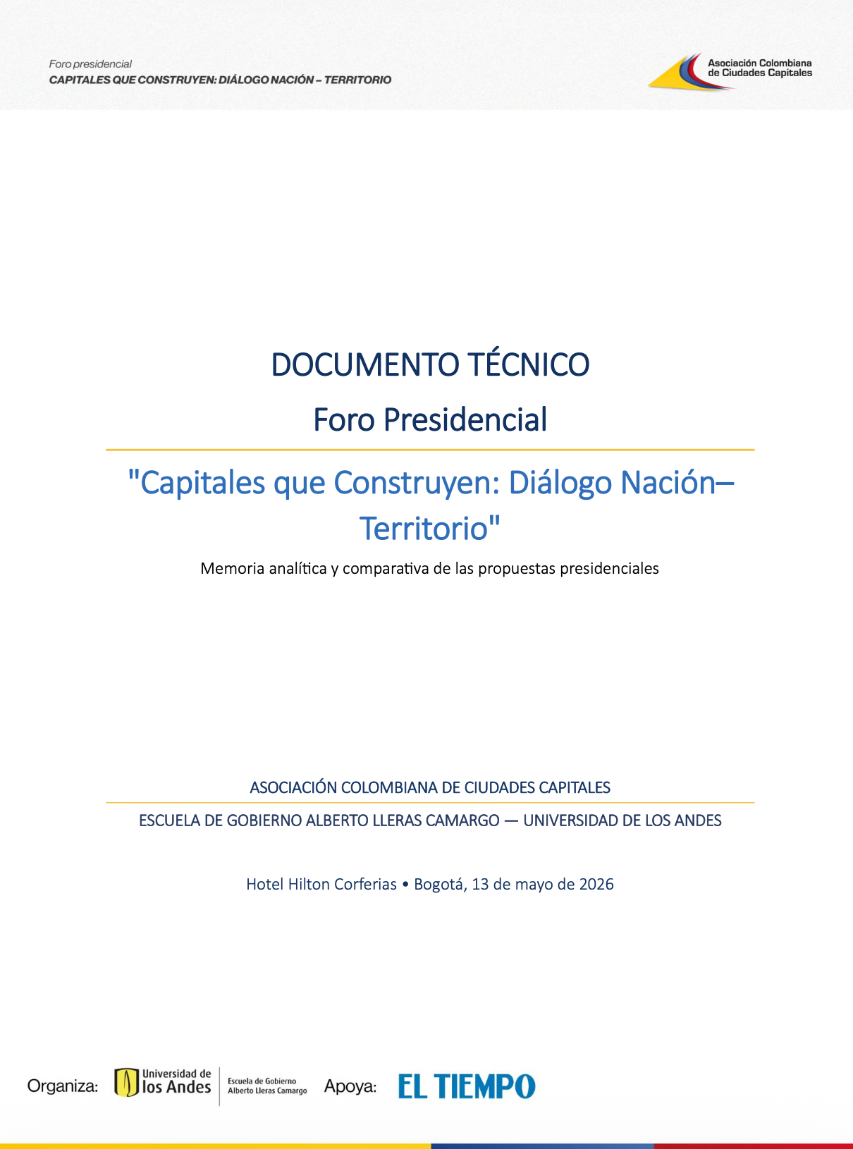 Foro Capitales que construyen