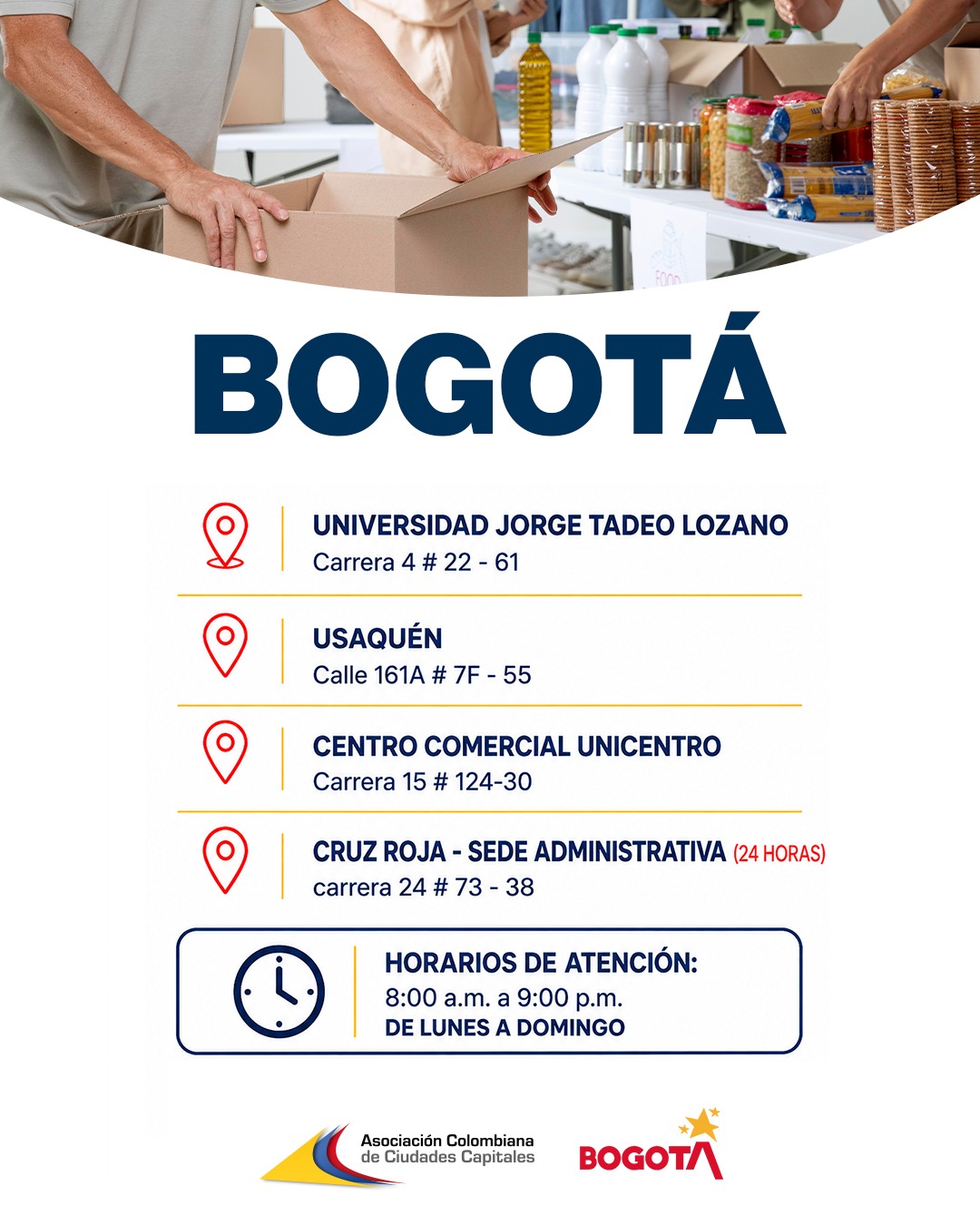 Centros de acopio en Bogotá