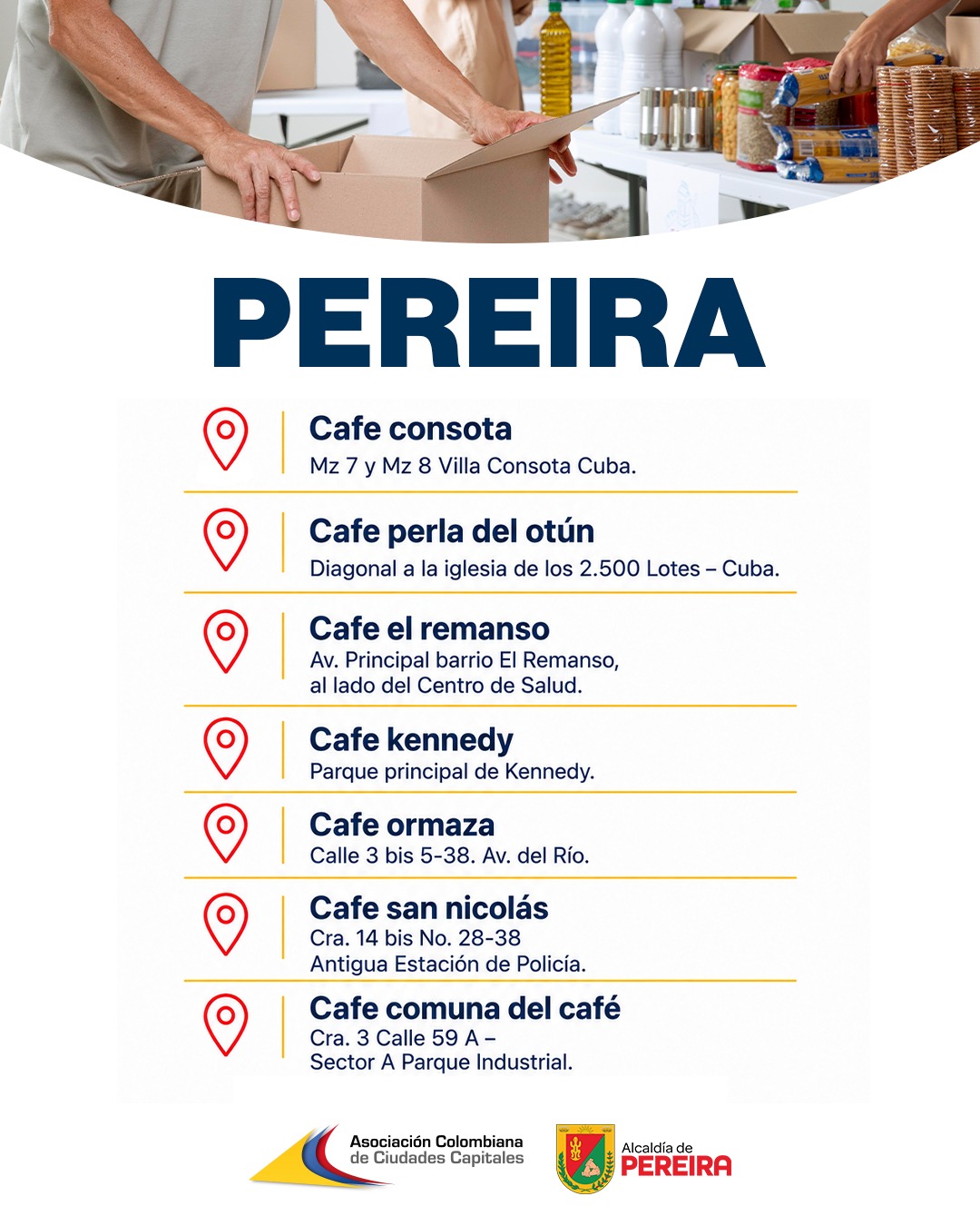Centros de acopio en Pereira