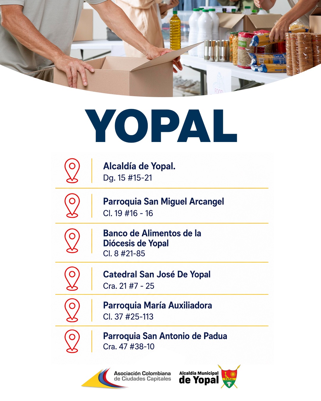 Centros de acopio en Yopal
