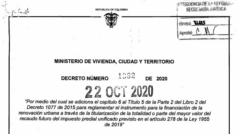 Decreto 1382 del 22 de octubre de 2020