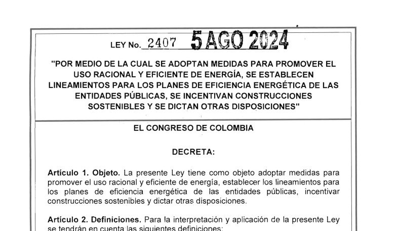 LEY 2407 DEL 5 DE AGOSTO DE 2024