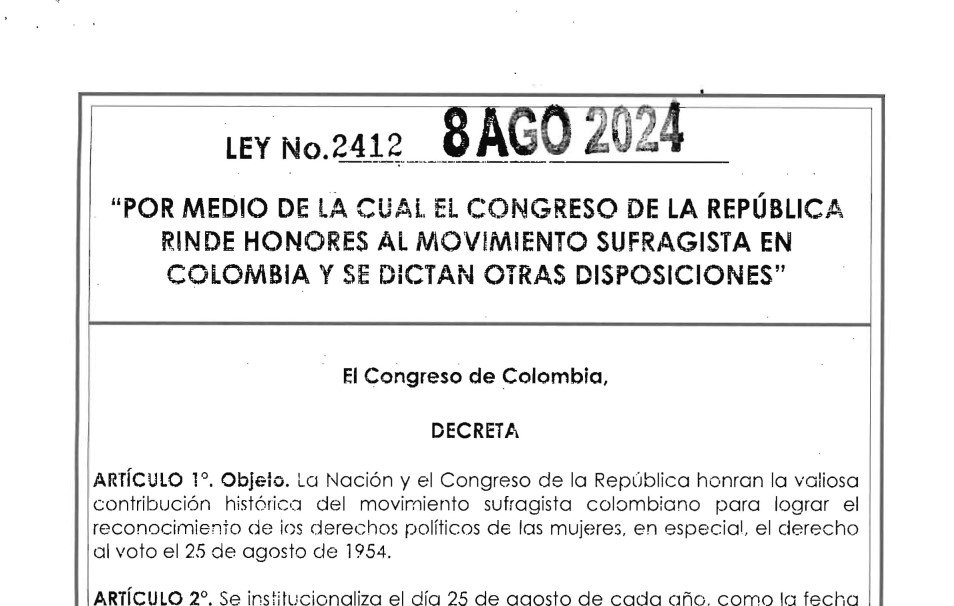 LEY 2412 DEL 8 DE AGOSTO DE 2024